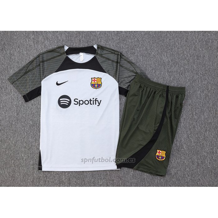 Chandal del Barcelona Manga Corta 2023-2024 Gris - Pantalon Corto